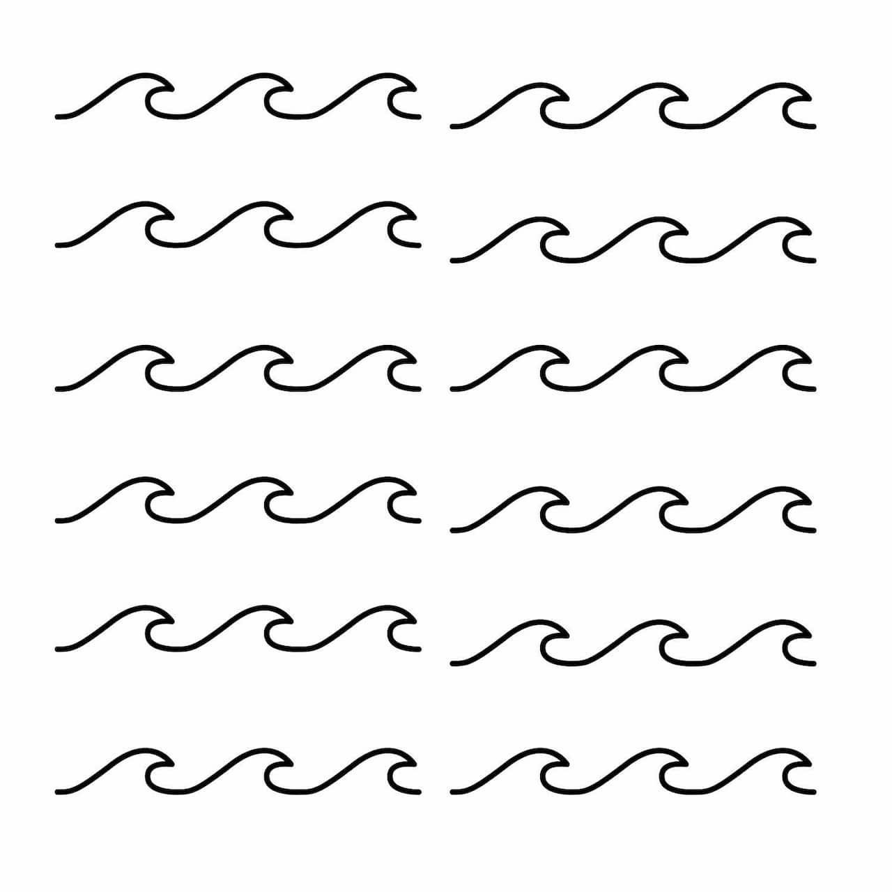 RoomMates Simplistic Waves Peel & Stick Wall Decals
